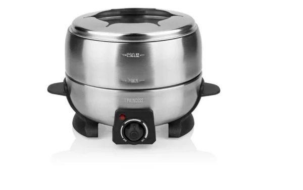 de garantie authentique Tout neuf 🎁 Princess Service à Fondue Tout-en-un 800 Watt 7 Pièce/s, Noir/Argenté – Kit De Fondue 😉 3