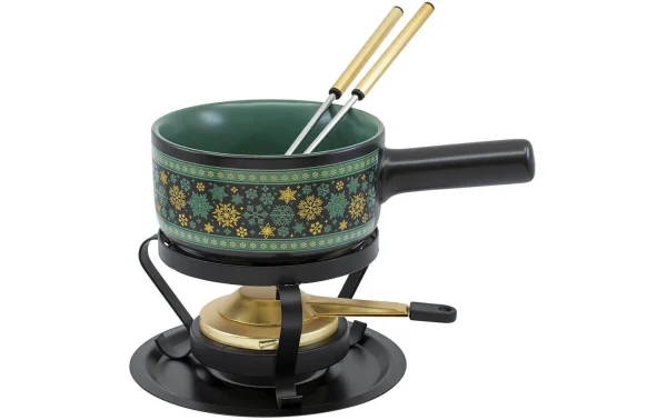 prix de gros Bon marché 🎁 Kadastar Service à Fondue Au Fromage Winter Stars Ø 16 Cm, 5 Pièce/s, Noir – Kit De Fondue 🔔 1