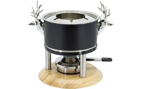 Vente flash ✔️ Kadastar Service à Fondue à La Viande Deer Deluxe 9 Pièce/s, Noir – Kit De Fondue ✨ Livraison internationale 3