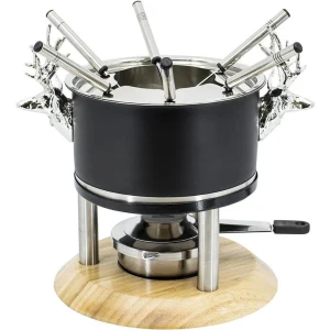 Vente flash ✔️ Kadastar Service à Fondue à La Viande Deer Deluxe 9 Pièce/s, Noir – Kit De Fondue ✨ Livraison internationale 9