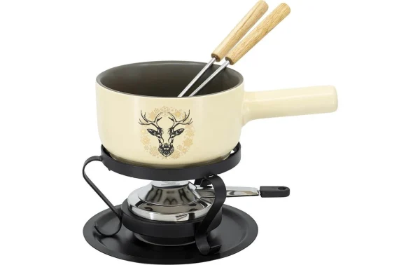 Budget 👏 Kadastar Service à Fondue Au Fromage Deer E16 5 Pièce/s, Beige/Noir – Kit De Fondue ✔️ styles dernier cri 1