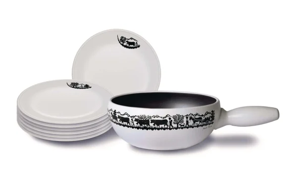 site en ligne De gros 🧨 Stöckli Service à Fondue Au Fromage Télésiège Alpin 7 Pièce/s, Blanc – Kit De Fondue 🌟 1