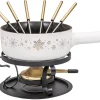 Satisfait ou Remboursé Meilleure vente 🤩 Kadastar Service à Fondue Au Fromage Sparkling Wint E22 9 Pièce/s, Noir/Blanc – Kit De Fondue ✨ 13