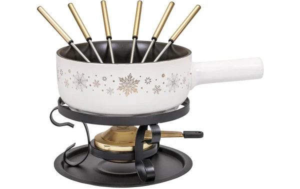 Satisfait ou Remboursé Meilleure vente 🤩 Kadastar Service à Fondue Au Fromage Sparkling Wint E22 9 Pièce/s, Noir/Blanc – Kit De Fondue ✨ 1