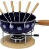 Couleurs variées Meilleure affaire ⌛ Nouvel Service à Fondue Au Fromage Edelweiss 9 Pièce/s, Bleu/Noir – Kit De Fondue ⭐ 13