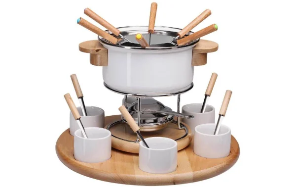 à prix promos Budget ⭐ Nouvel Service à Fondue à La Viande Larissa 23 Pièce/s, Brun/Blanc – Kit De Fondue 👍 1